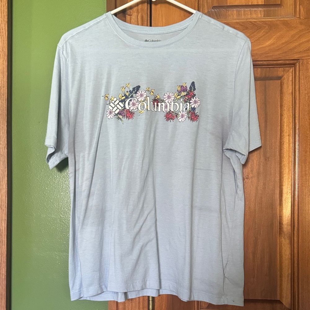 Columbia Sky Blue Floral Tee